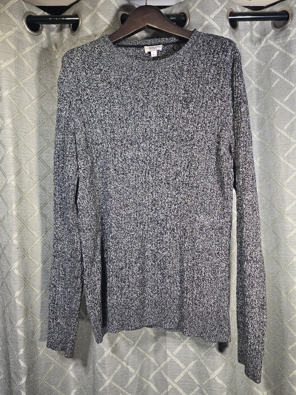 Kim Rogers Gray Marled Crewneck Sweater